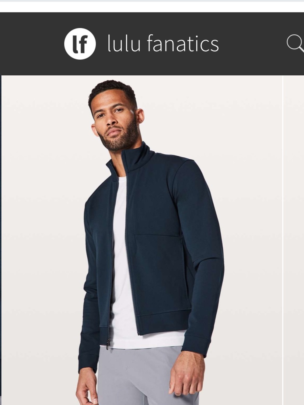 Men’s Lululemon Sojourn Full Zip Jacket Sz Medium True Navy Blue First Release